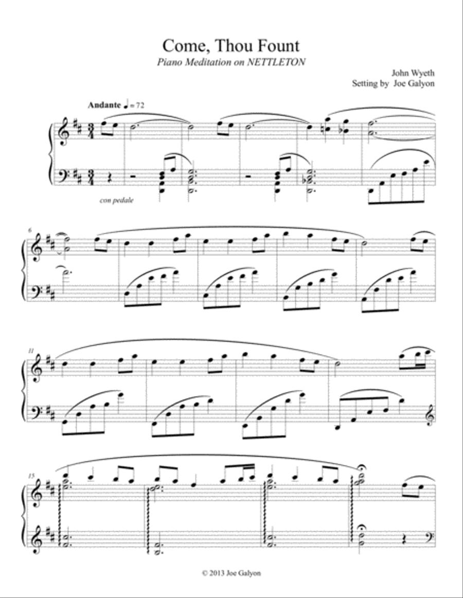 Come, Thou Fount Come, Thou Fount Piano Solo scores gallery preview page 2