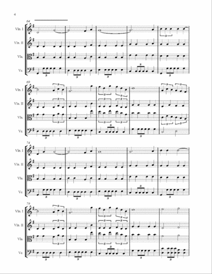 Time To Say Goodbye String Quartet scores gallery preview page 4