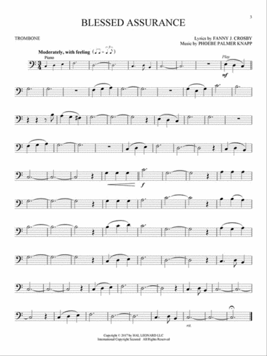 Gospel Hymns for Trombone Flute Solo scores gallery preview page 4
