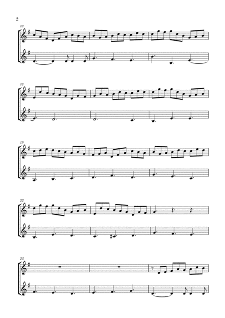 Bach - Jesus bleibet meine Freude for 2 Violins String Duet scores gallery preview page 2