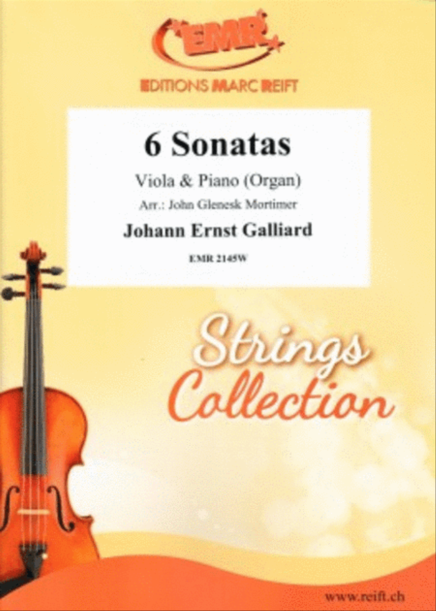 6 Sonatas 6 Sonatas Viola scores gallery preview page 1