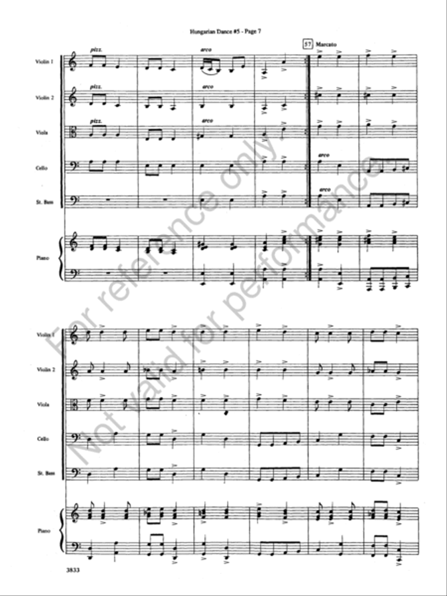 Hungarian Dance No. 5 Hungarian Dance No. 5 String Orchestra scores gallery preview page 7