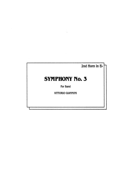 Symphony No. 3 for Band: WP 2nd Horn in E-flat