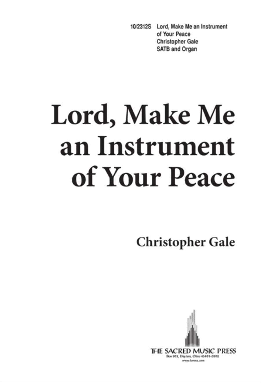 Lord, Make Me an Instrument of Your Peace 4-Part scores gallery preview page 1