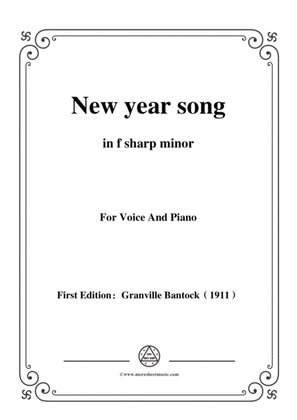 Bantock-Folksong,New year song(Haru-no-uta),in f sharp minor,for Voice and Piano