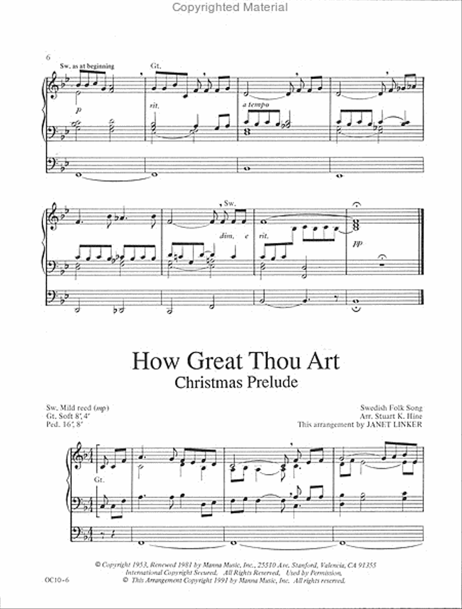 How Great Thou Art - organ solo collection Organ scores gallery preview page 4
