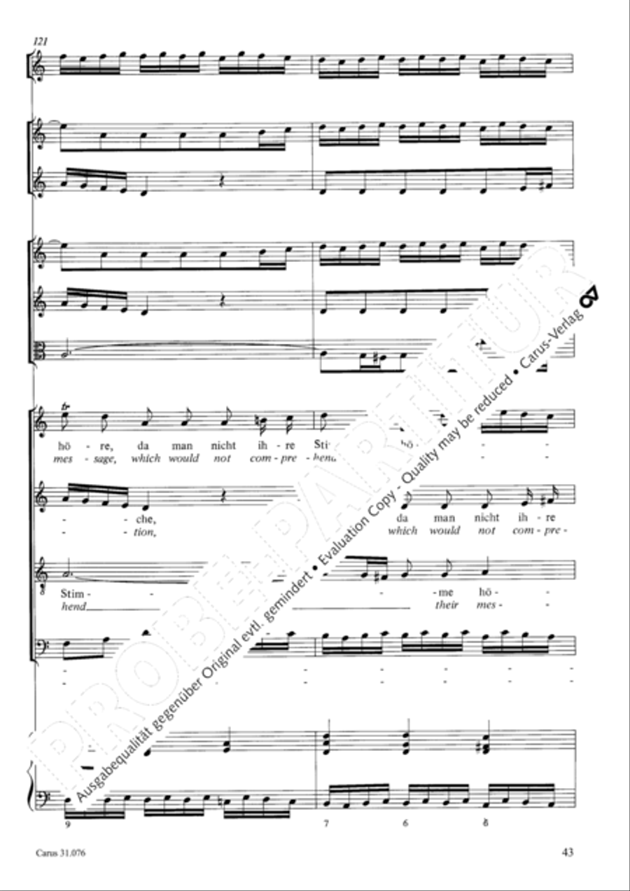 The heavens are telling the Father's glory (Die Himmel erzahlen die Ehre Gottes) 4-Part scores gallery preview page 44
