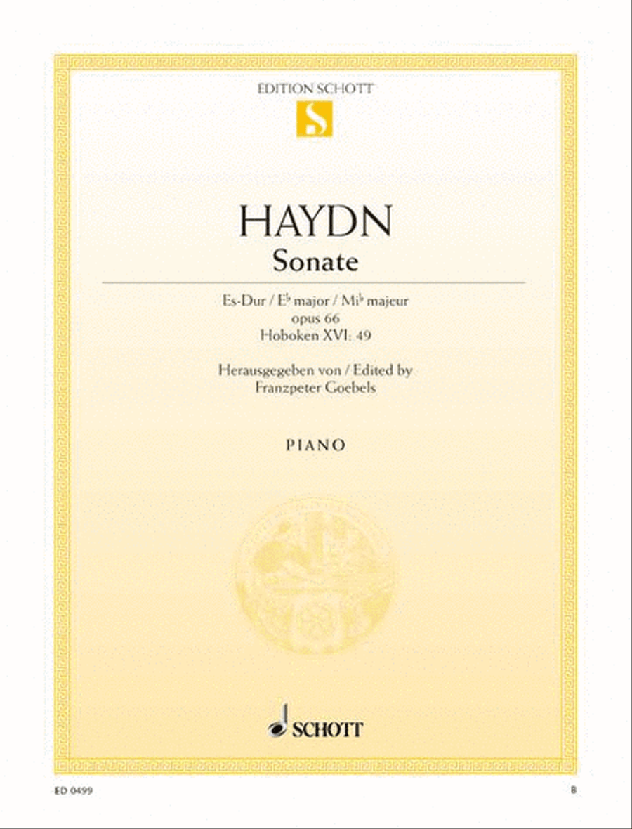 Sonata E-flat major, Hob. XVI:49 Piano Solo scores gallery preview page 1