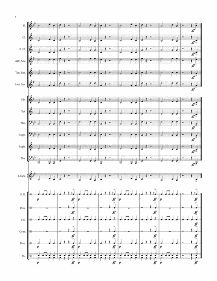 Tick Tick Boom! Tick Tick Boom! Concert Band scores gallery preview page 6
