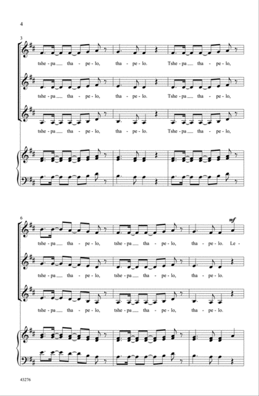 Tshepa Thapelo A Cappella scores gallery preview page 3