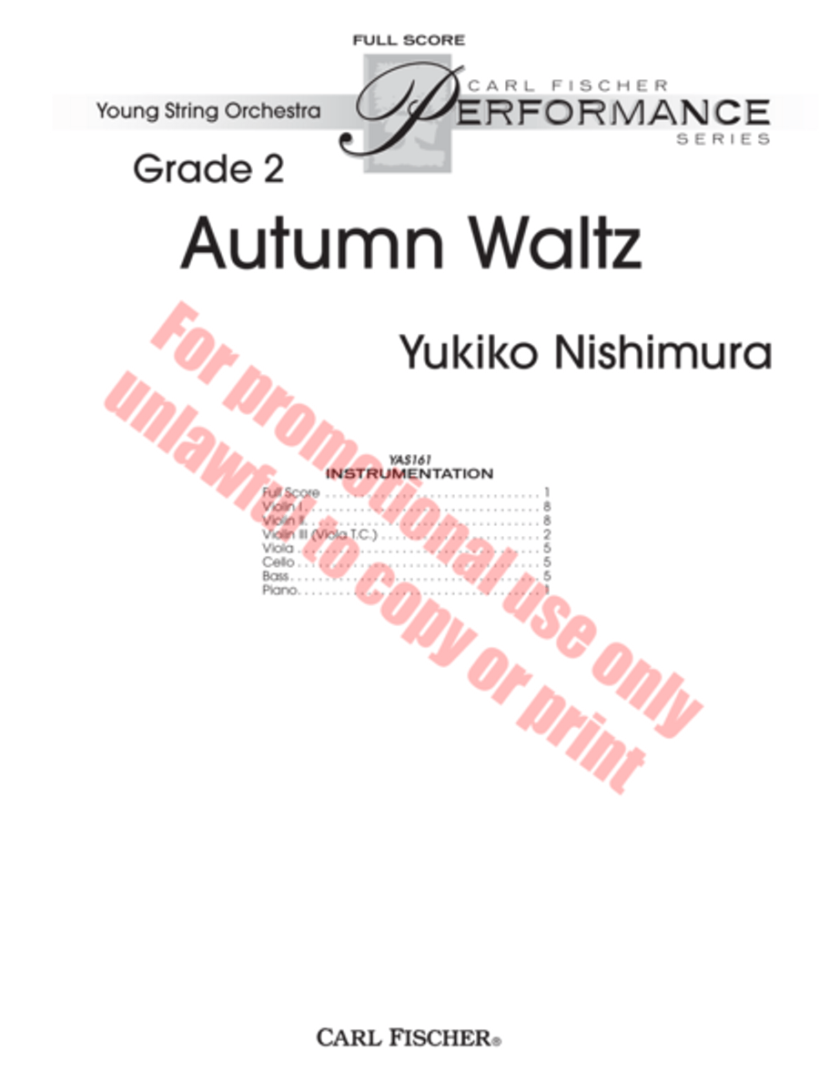Autumn Waltz String Orchestra scores gallery preview page 2