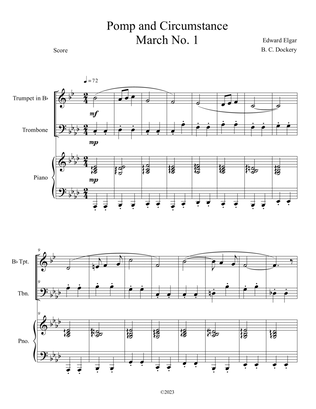 Pomp and Circumstance (Trumpet and Trombone Duet with Piano Accompaniment)