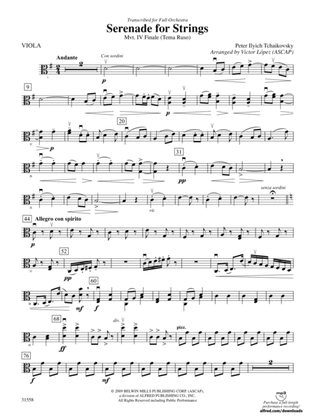 Serenade for Strings Mvt. IV Finale (Tema Ruso): Viola