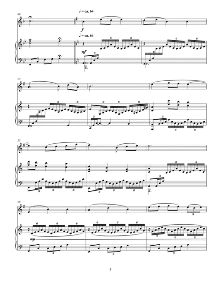 Korean Folk Song - Eommaya, Nunaya (Dear Mom, Dear Sister) Horn scores gallery preview page 5