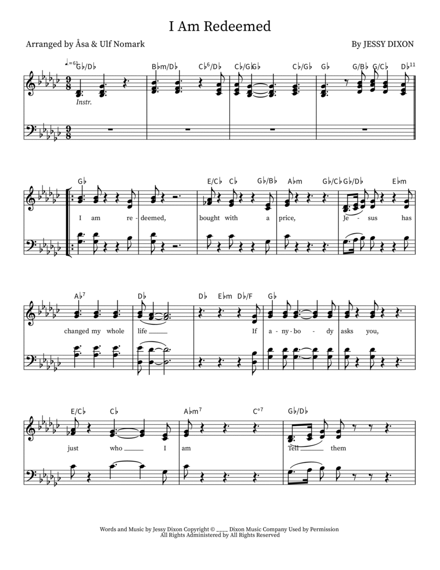 I Am Redeemed I Am Redeemed 4-Part scores gallery preview page 1