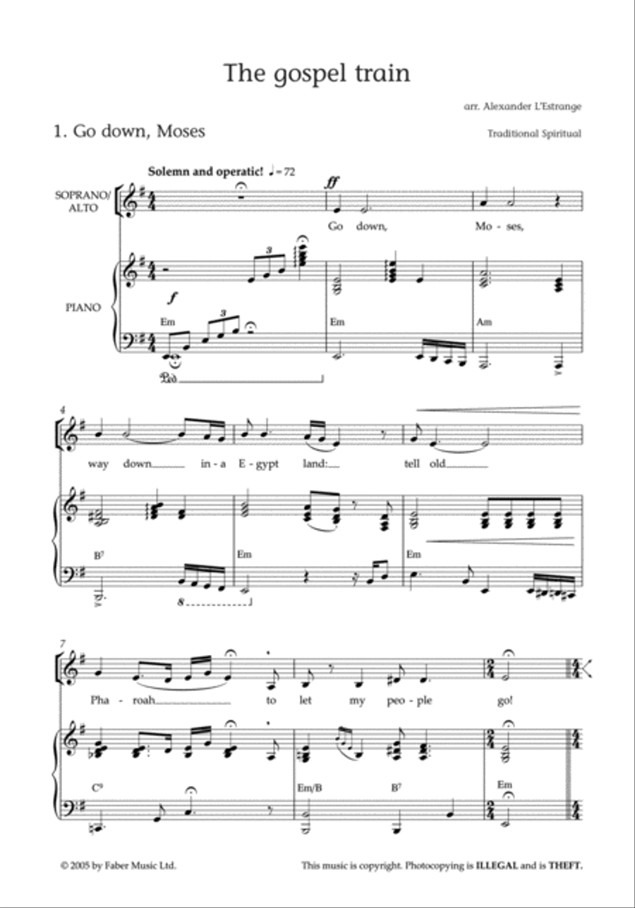 The Gospel Train 2-Part scores gallery preview page 2