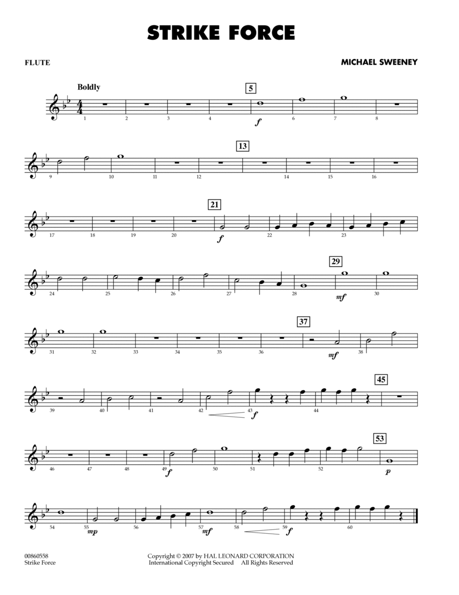 Strike Force - Flute Flute scores gallery preview page 1