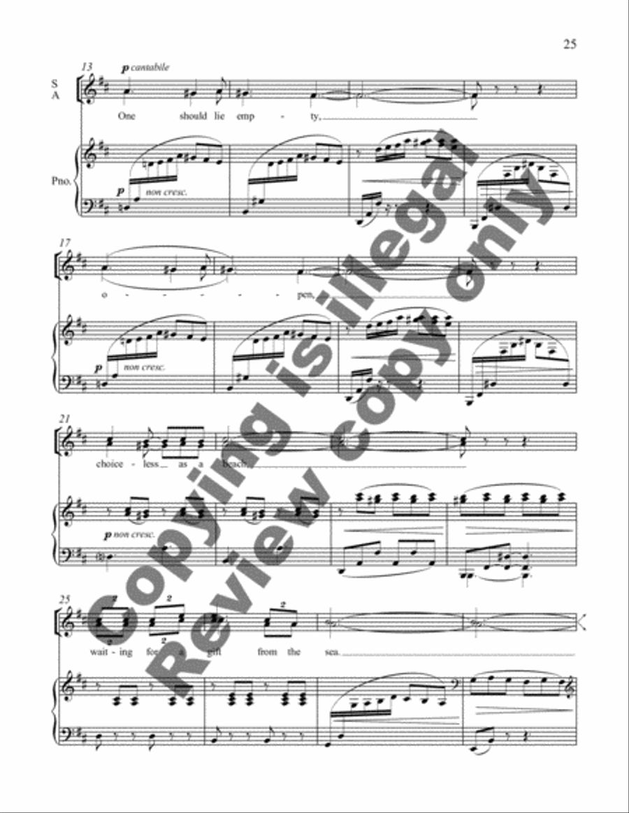 Lessons from the Sea (Cantata) SSAA scores gallery preview page 13