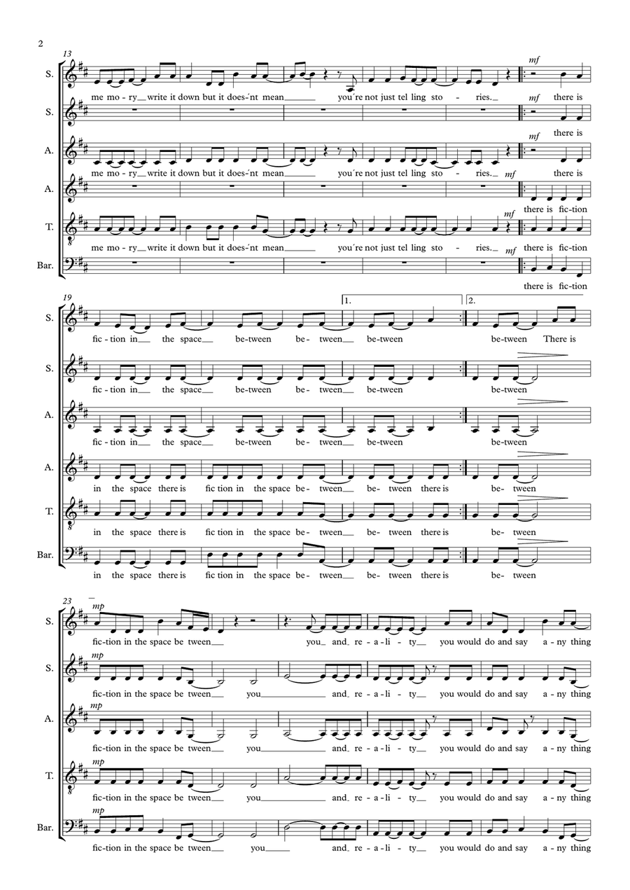 Telling Stories 4-Part scores gallery preview page 2