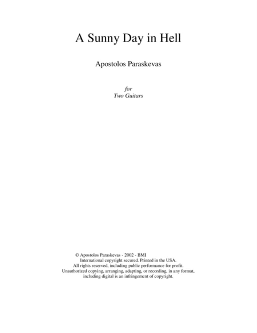 A Sunny Day in Hell Guitar scores gallery preview page 2