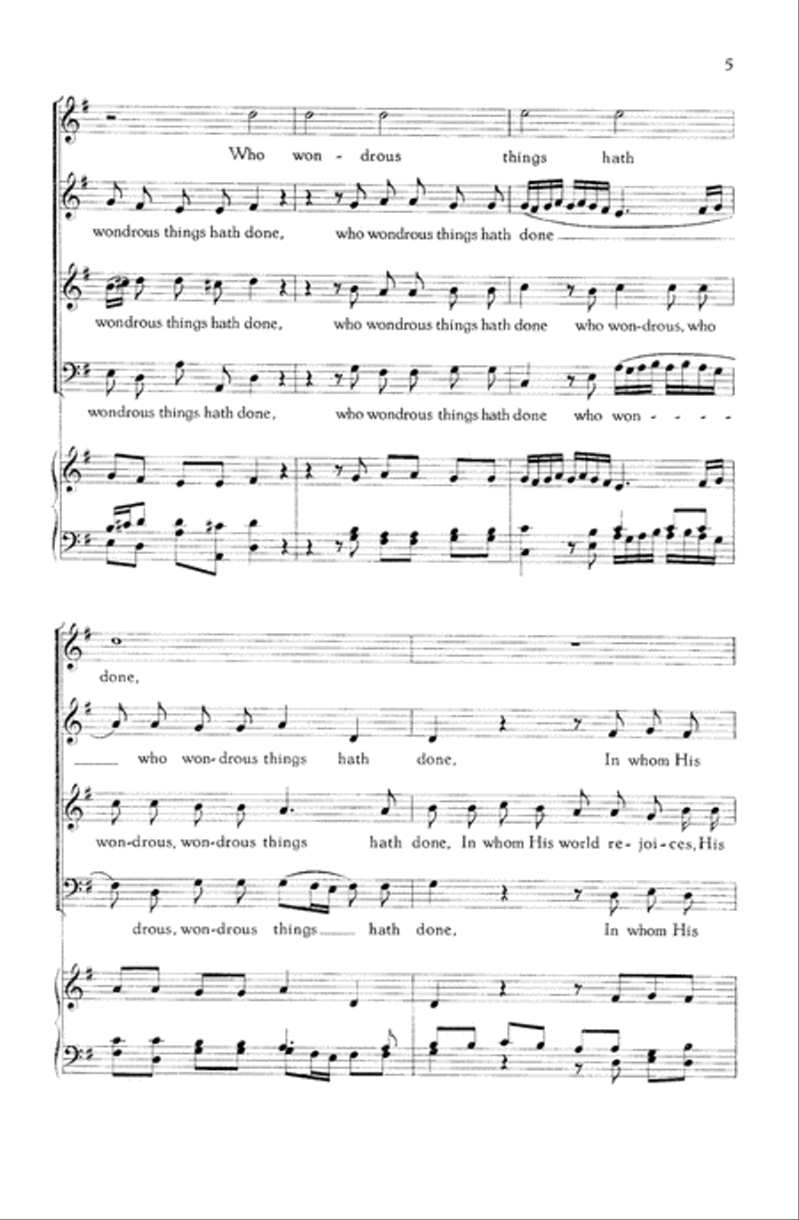 Now Thank We All Our God 4-Part scores gallery preview page 5