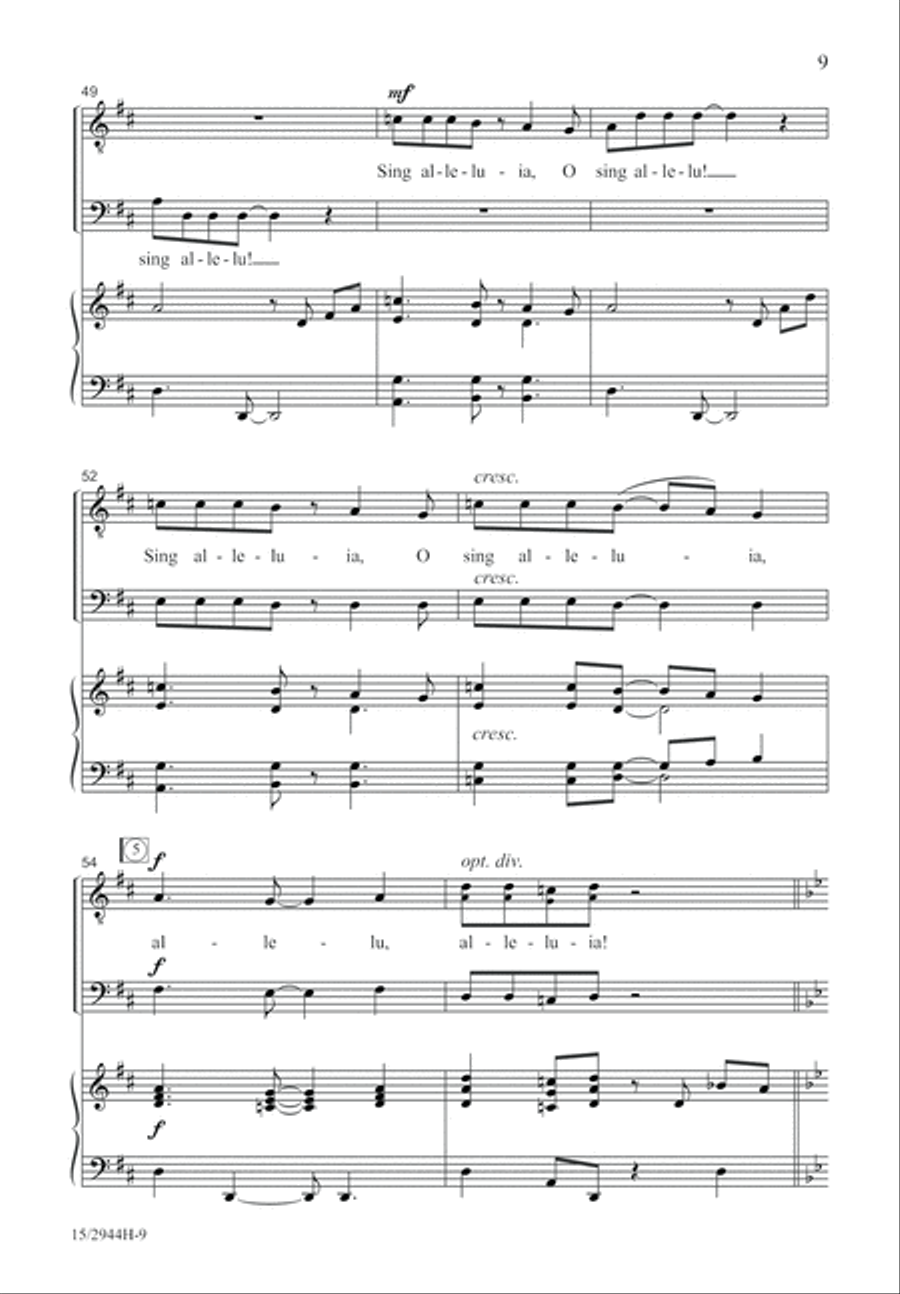 A Festive Alleluia TB scores gallery preview page 9