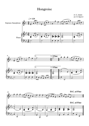 Hongroise, Adolphe-Charles Adam, For Soprano Saxophone & Piano