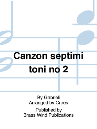 Book cover for Canzon septimi toni no 2