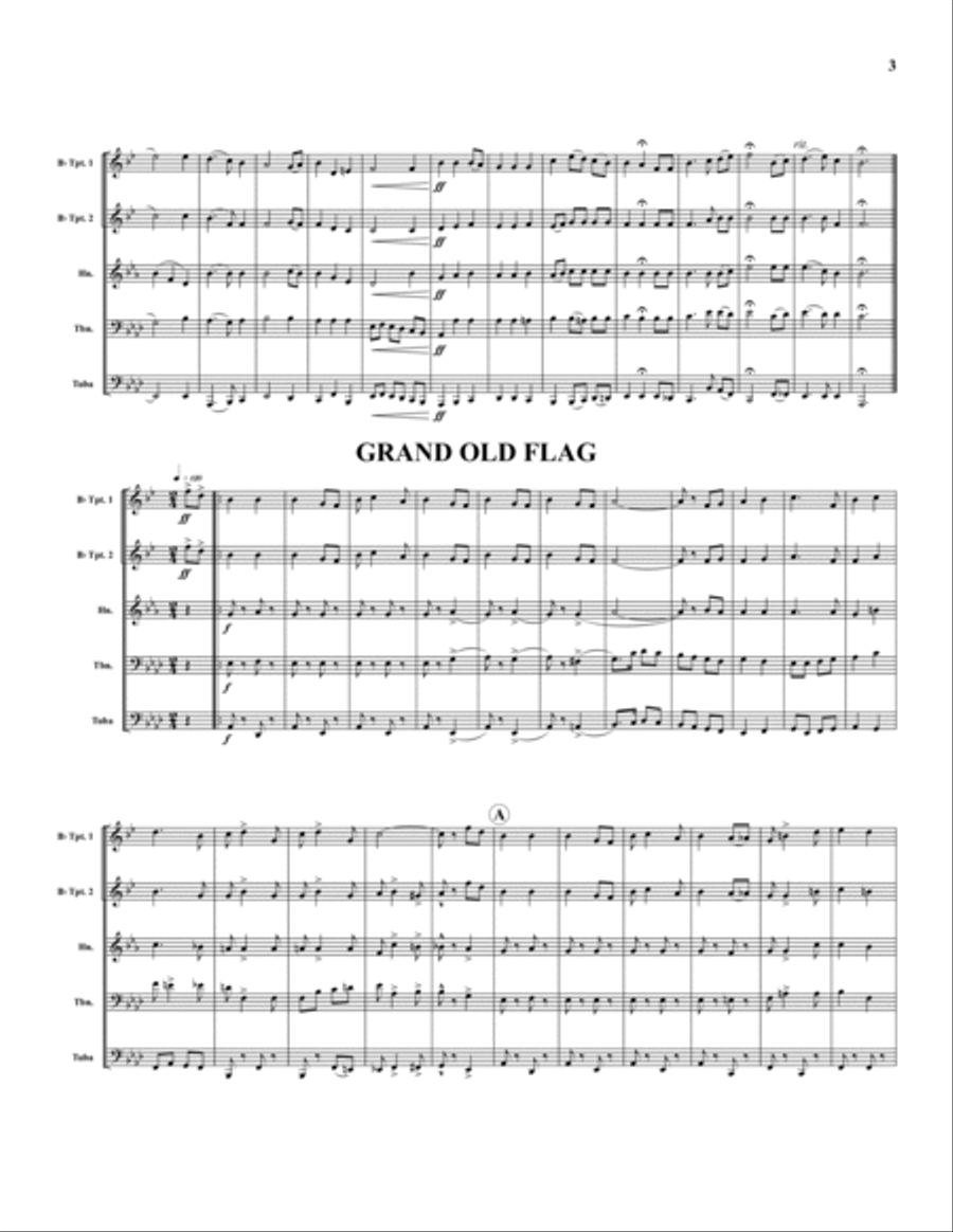 Music for Patriotic Ceremonies Brass Quintet scores gallery preview page 3