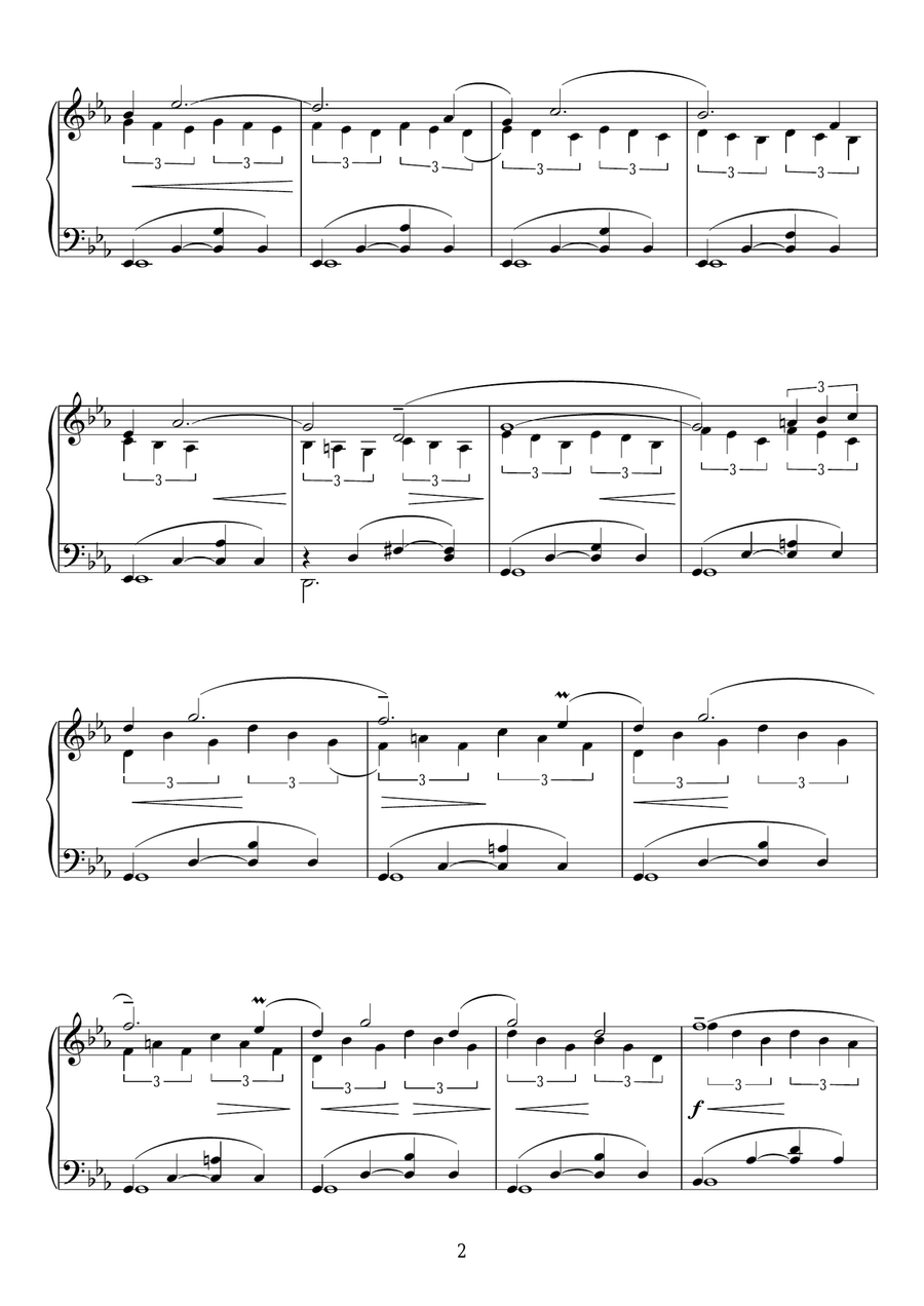 How Wide, The World Piano Solo scores gallery preview page 2