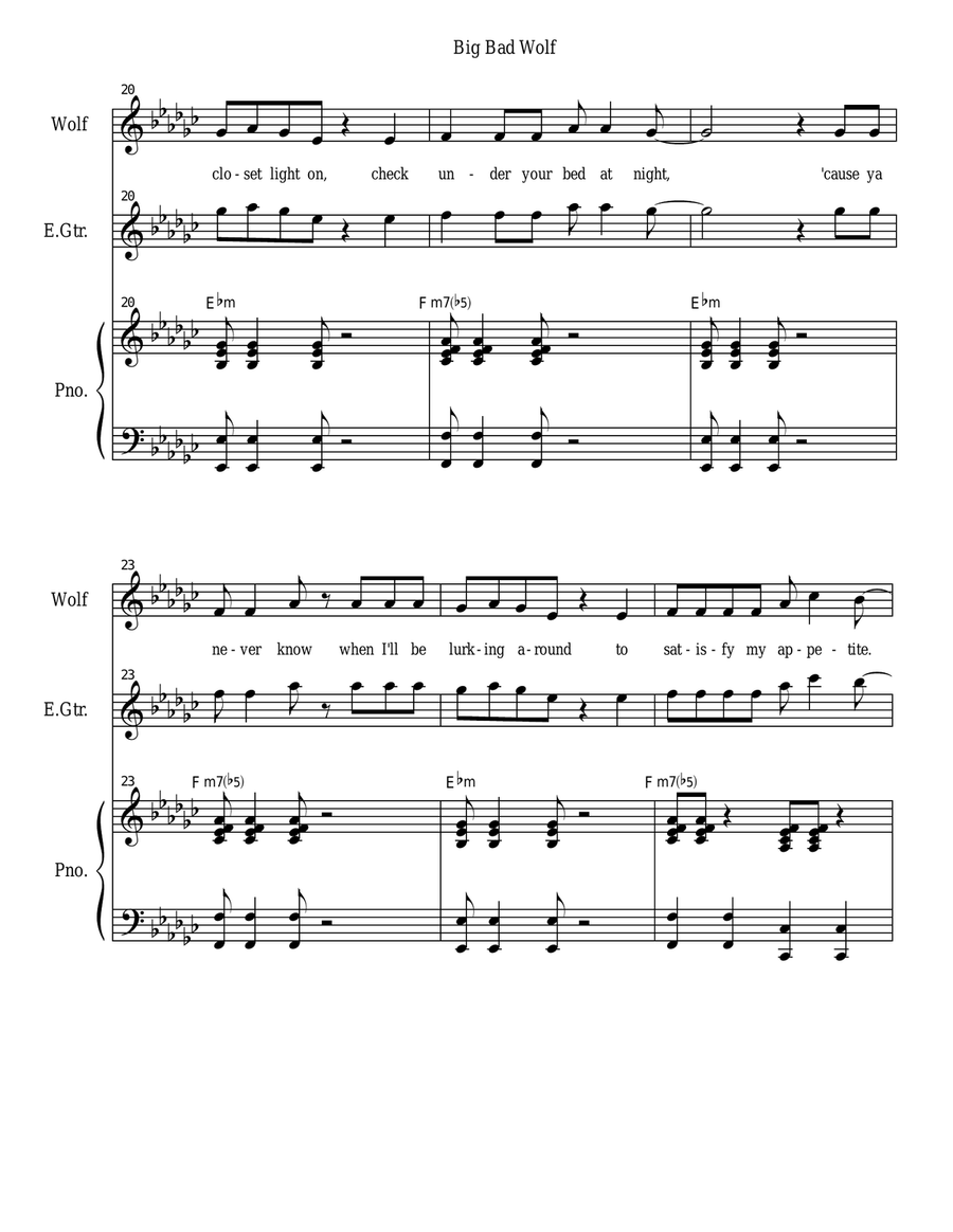 The Big Bad Wolf The Big Bad Wolf Piano, Vocal scores gallery preview page 4