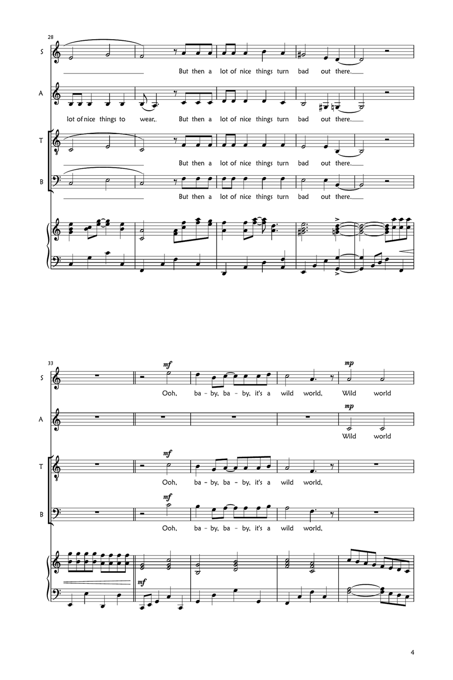 Wild World Wild World 3-Part scores gallery preview page 4
