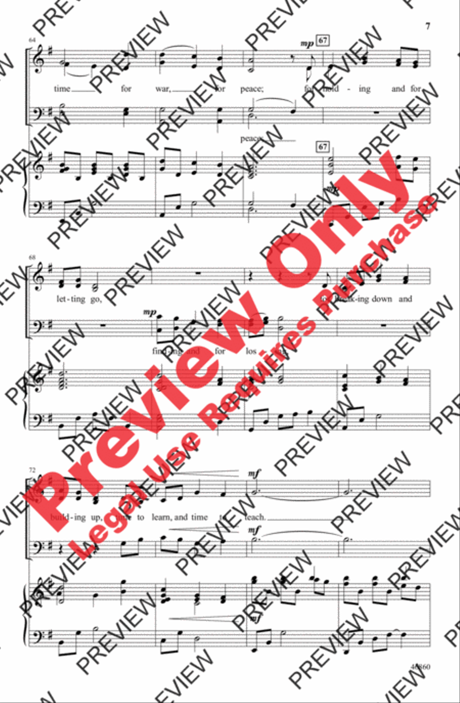 There Is a Time 4-Part scores gallery preview page 7