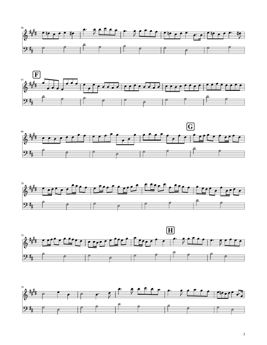 Canon in D - Trumpet and Trombone Duet Brass Duet scores gallery preview page 3