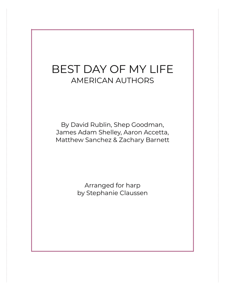 Best Day Of My Life Harp scores gallery preview page 1