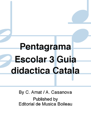 Pentagrama Escolar 3 Guia didactica Catala