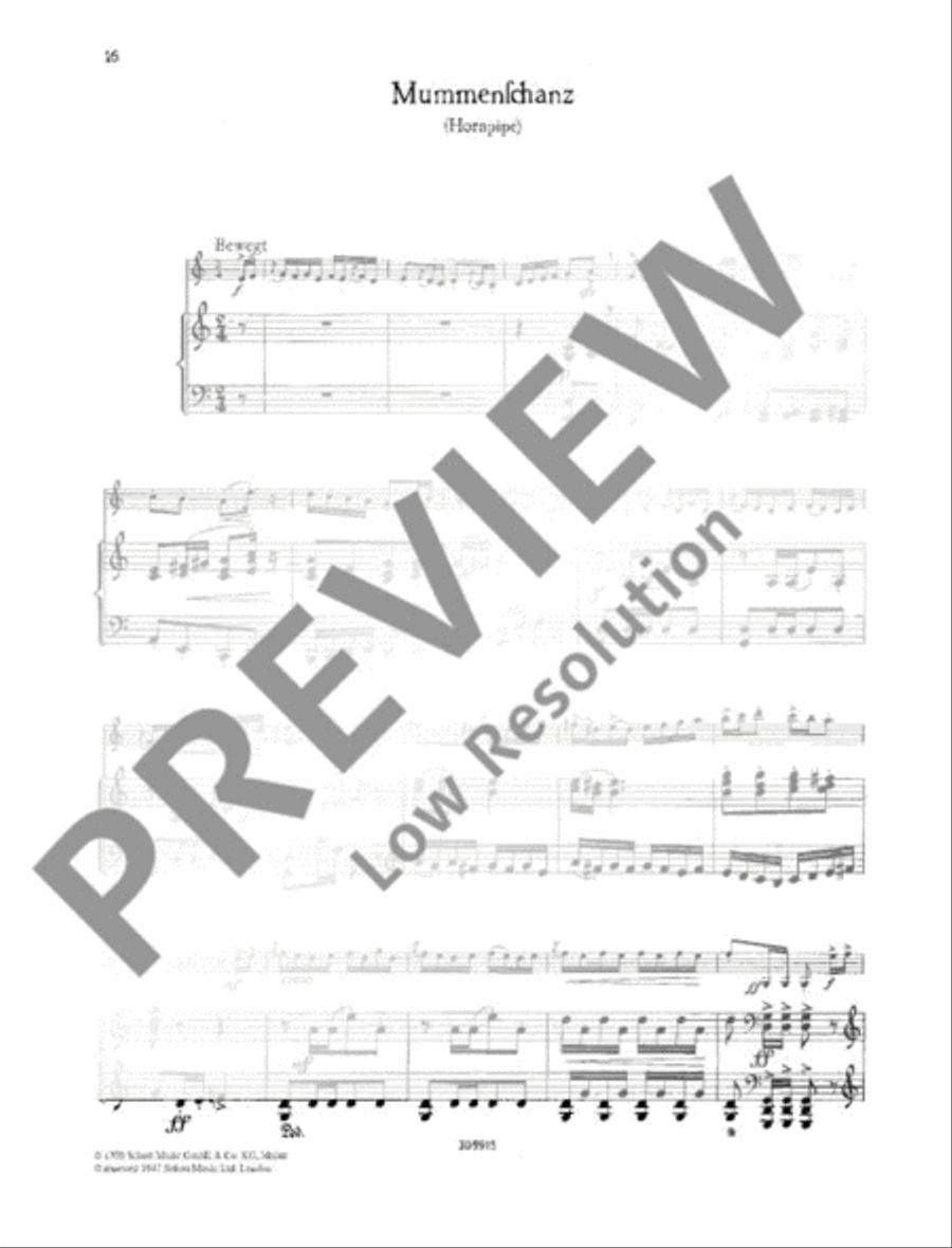 Vier Stücke Violin Solo scores gallery preview page 17