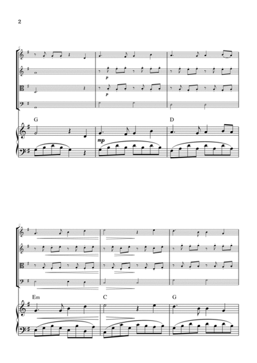 Auld Lang Syne • New Year's Anthem | String Quartet & Piano Accompaniment sheet music with chords image number null