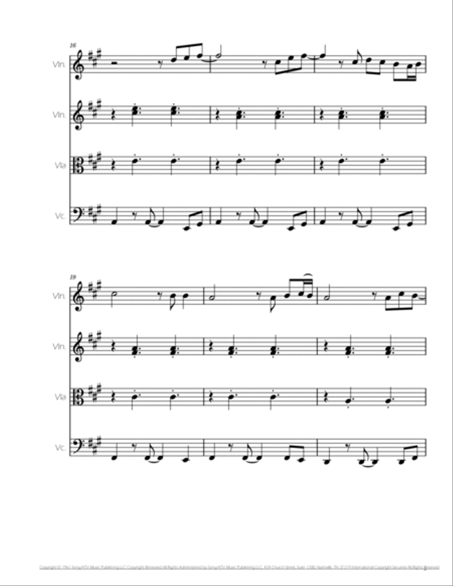 Stand By Me String Quartet scores gallery preview page 3
