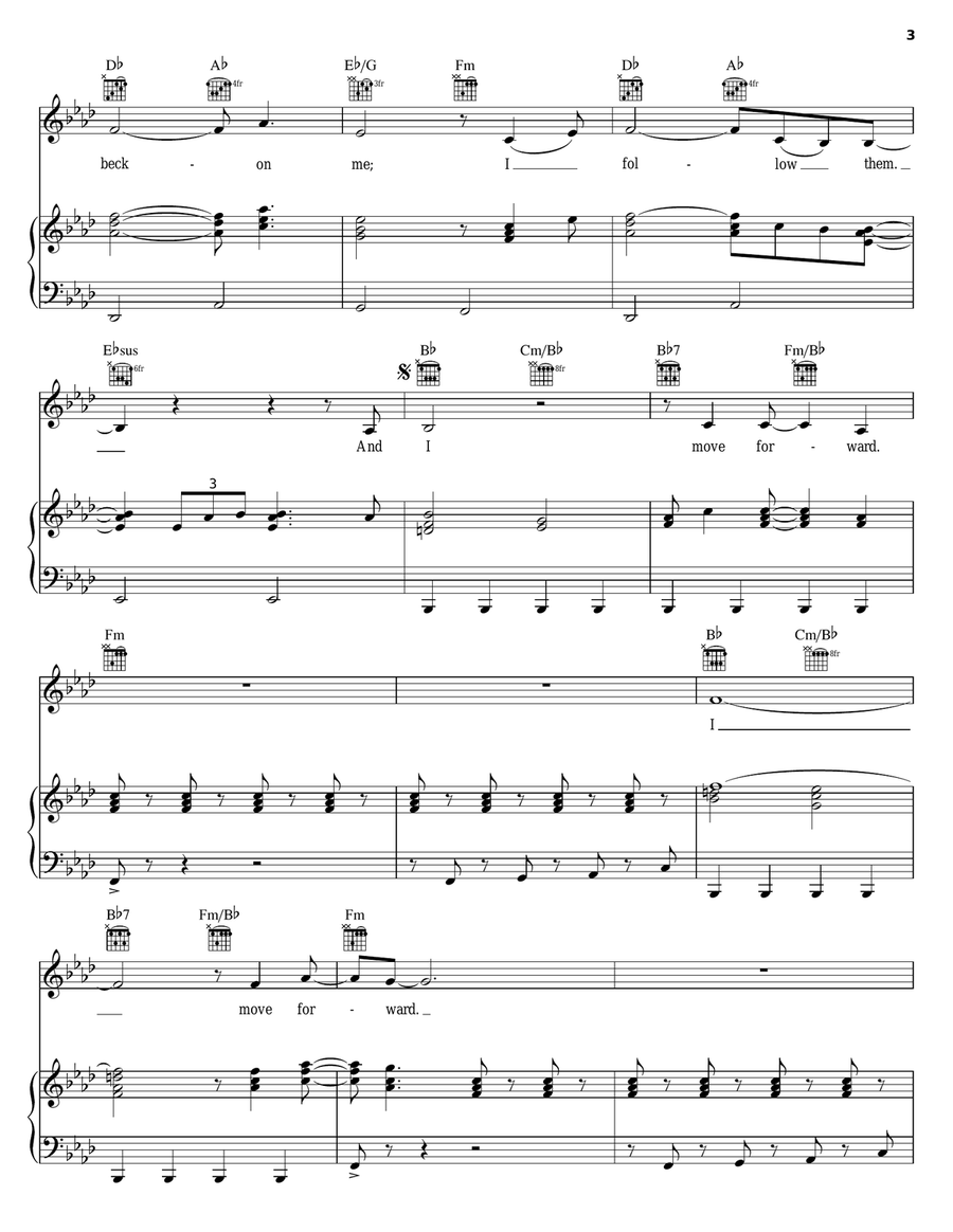Move Forward Piano, Vocal, Guitar scores gallery preview page 3