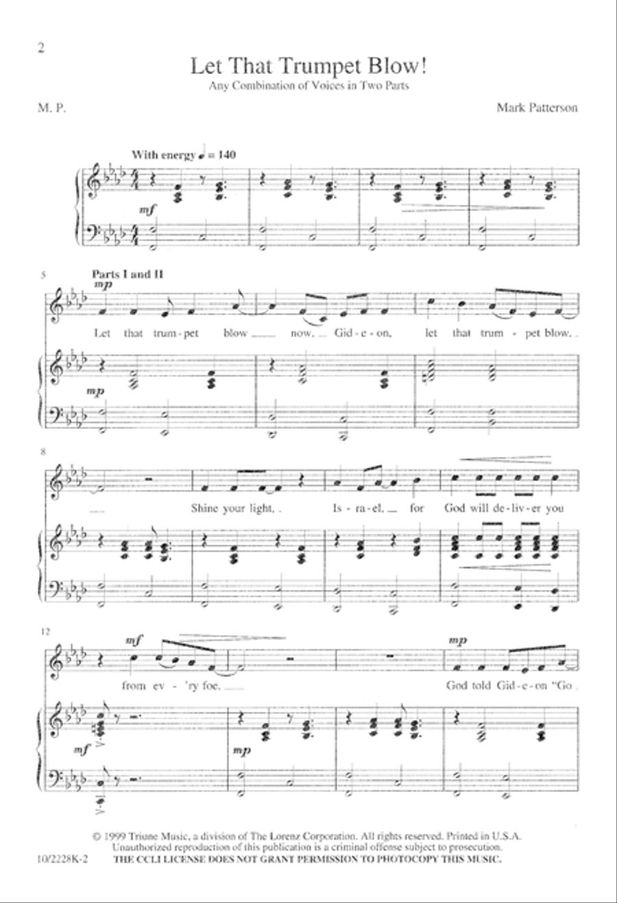 Let That Trumpet Blow 2-Part scores gallery preview page 2