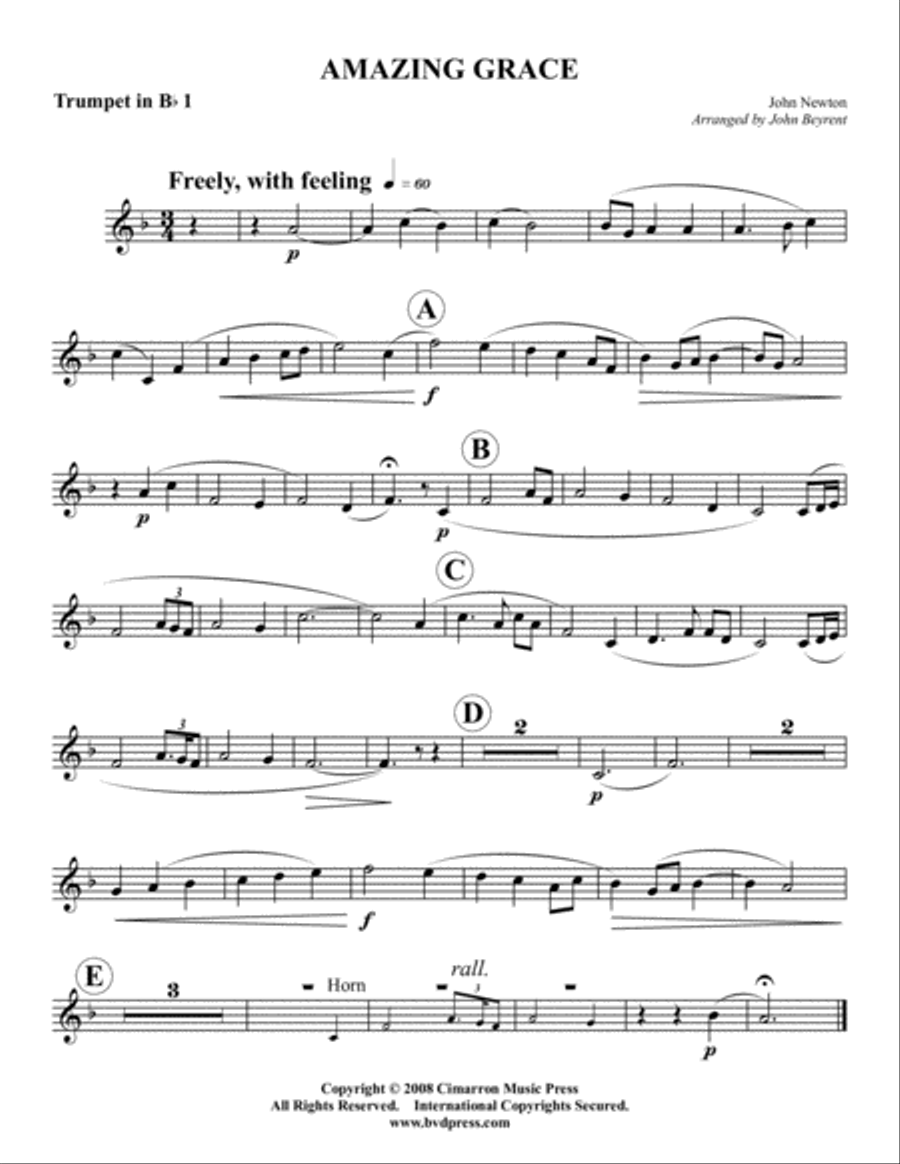 Amazing Grace Amazing Grace Brass Quintet scores gallery preview page 3