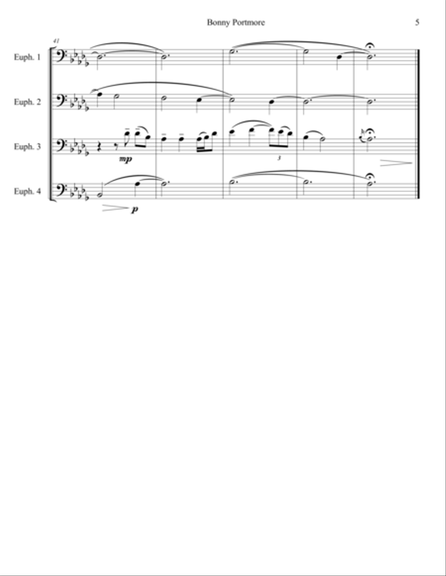 Bonny Portmore - Euphonium Quartet Euphonium Quartet scores gallery preview page 5