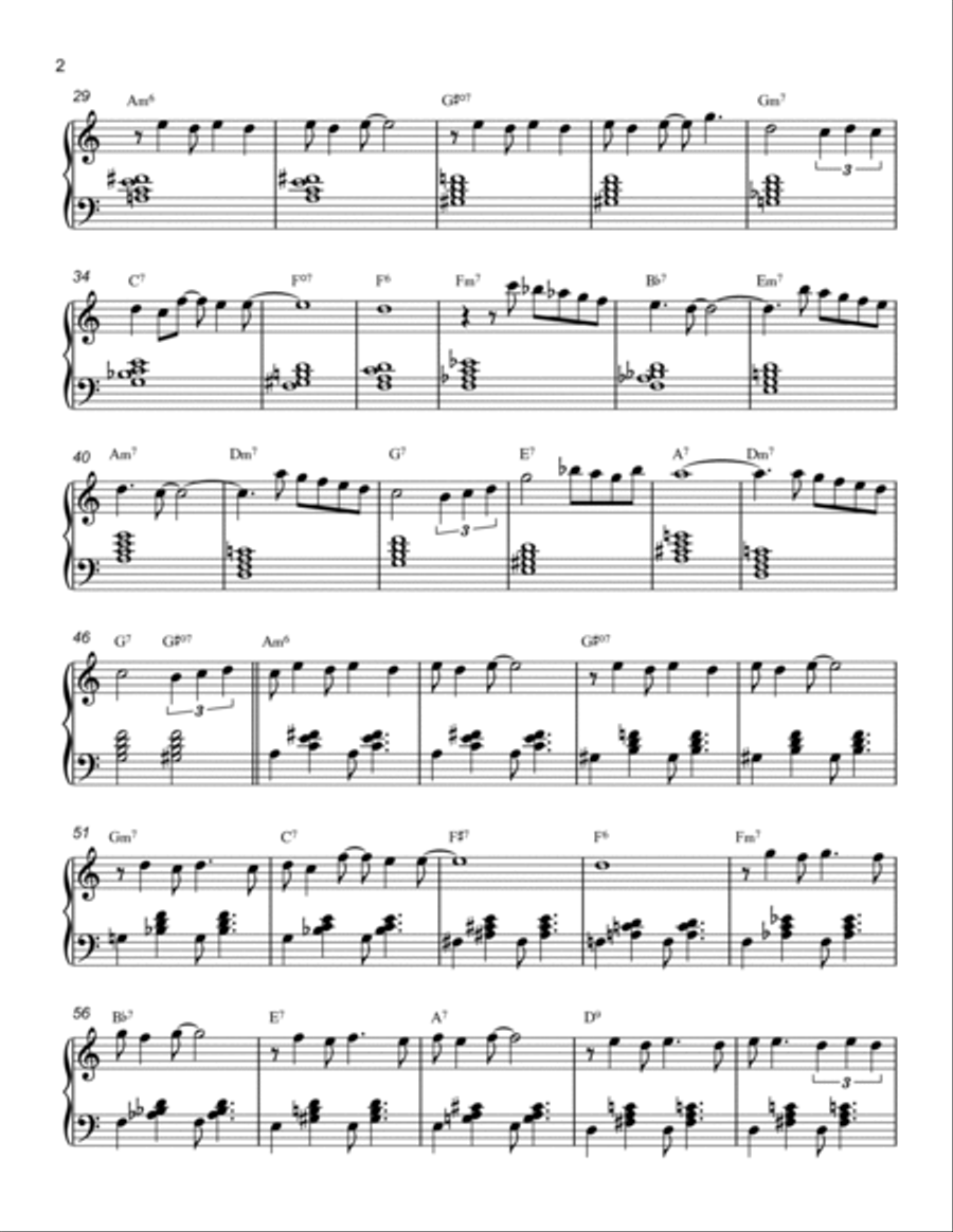 Corcovado / Quiet Nights of Quiet Stars Piano Solo scores gallery preview page 2