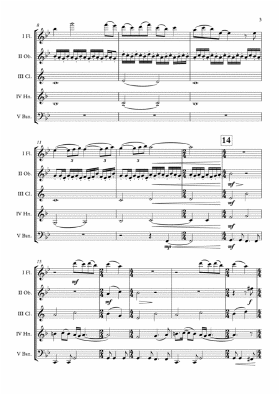 I See You (Theme From Avatar) Woodwind Quintet scores gallery preview page 4