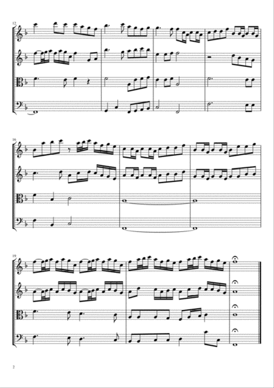 Sheep And Lambs May Safely Graze String Quartet scores gallery preview page 2