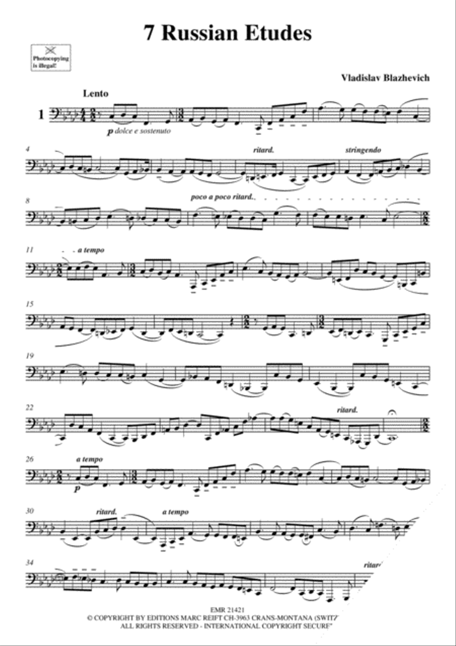 7 Russian Etudes Tuba scores gallery preview page 3