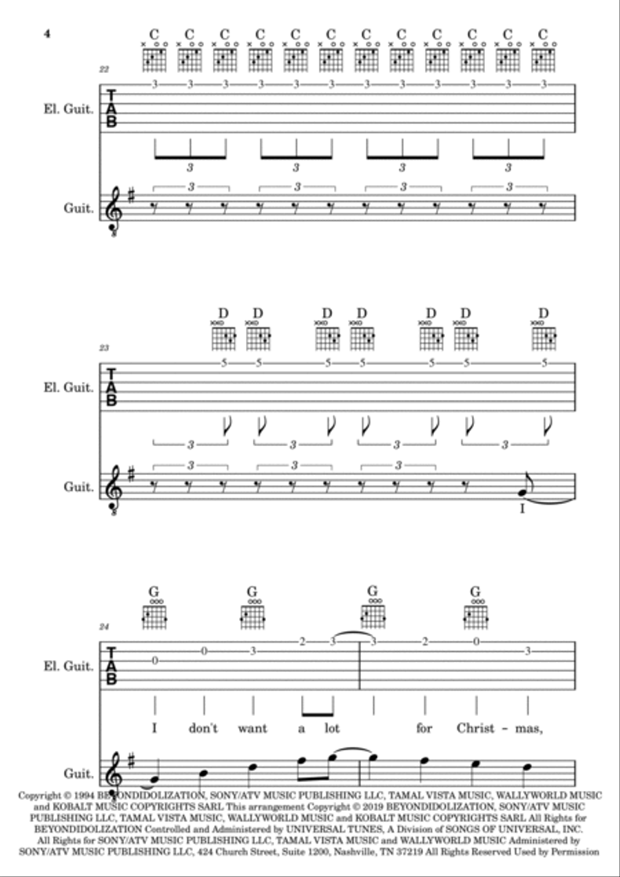 All I Want For Christmas Is You Acoustic Guitar scores gallery preview page 4