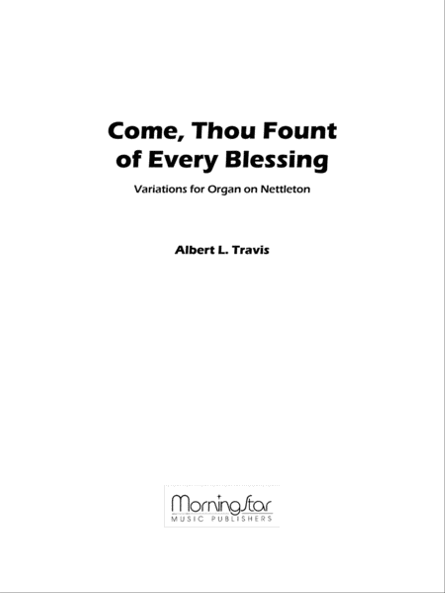 Come, Thou Fount of Every Blessing Organ Variations on Nettleton image number null