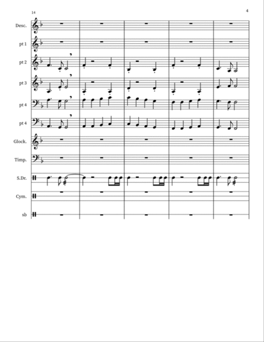 A Joyful Fanfare Concert Band scores gallery preview page 4